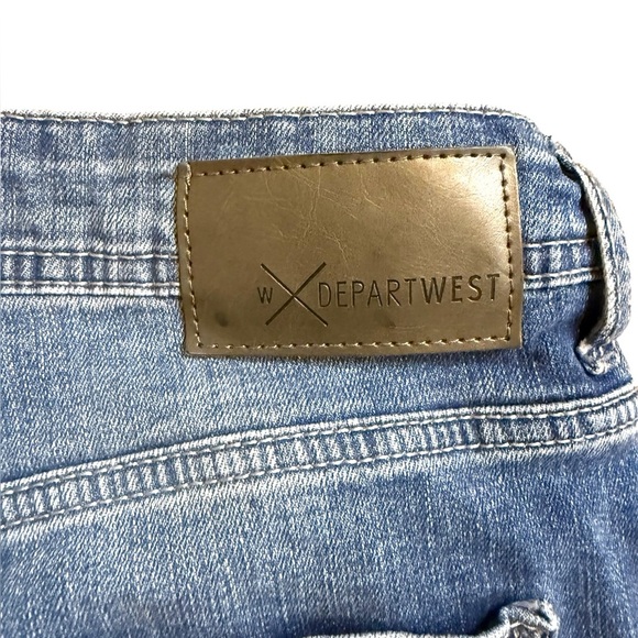 Classic Blue Skinny Jeans with Faded Gradient - Picture 4 of 7